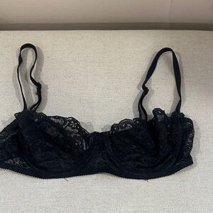 Vintage Victoria's Secret Black Lace Bra
